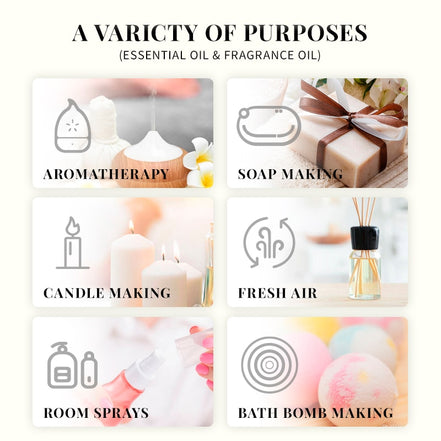 100ML Essential Oils for Diffuser Humidifier Aroma Oil Vanilla Eucalyptus Jasmine Rose Lavender Rosemary Peppermint Tea Tree - Promo Pro Store
