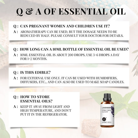 100ML Essential Oils for Diffuser Humidifier Aroma Oil Vanilla Eucalyptus Jasmine Rose Lavender Rosemary Peppermint Tea Tree - Promo Pro Store