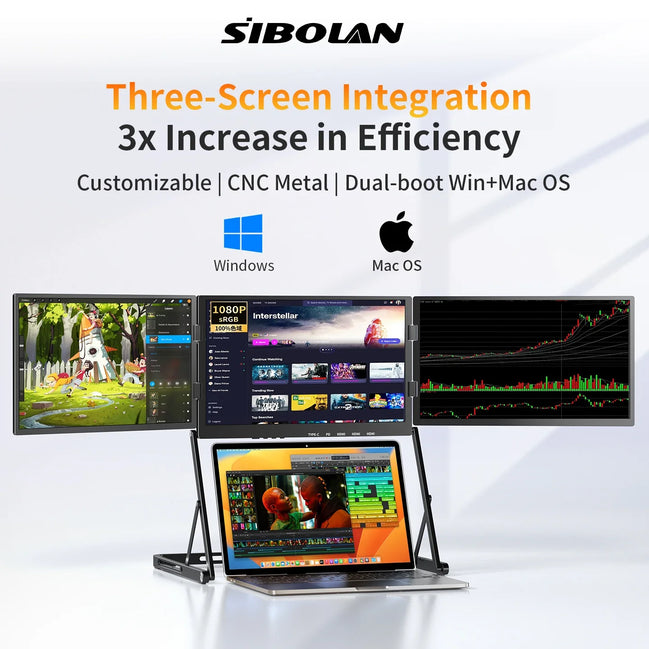 Triple Screen Laptop Extender